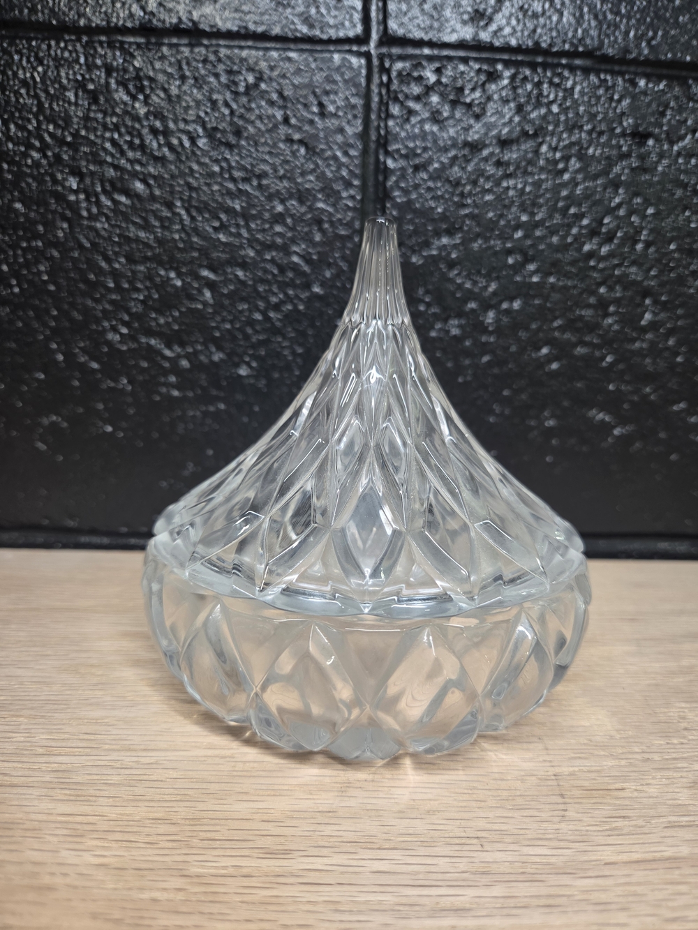Herskey Kiss Glass Jewel Trinket Dish